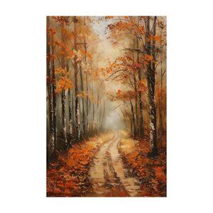 Autumn Landscape Posters Unframed Canvas Wall Art  24" X 36"